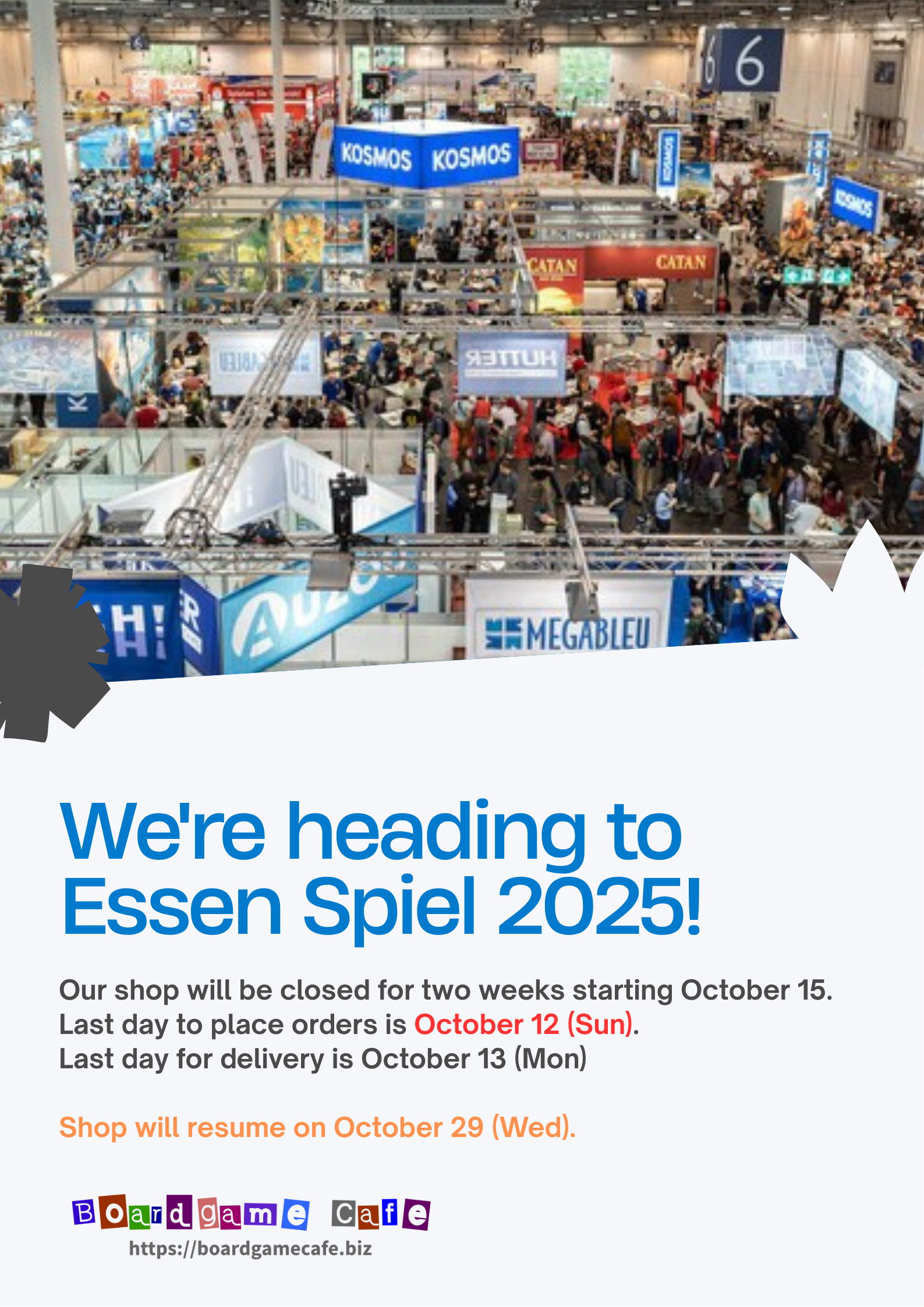 Essen Spiel 2025 - Away Notice